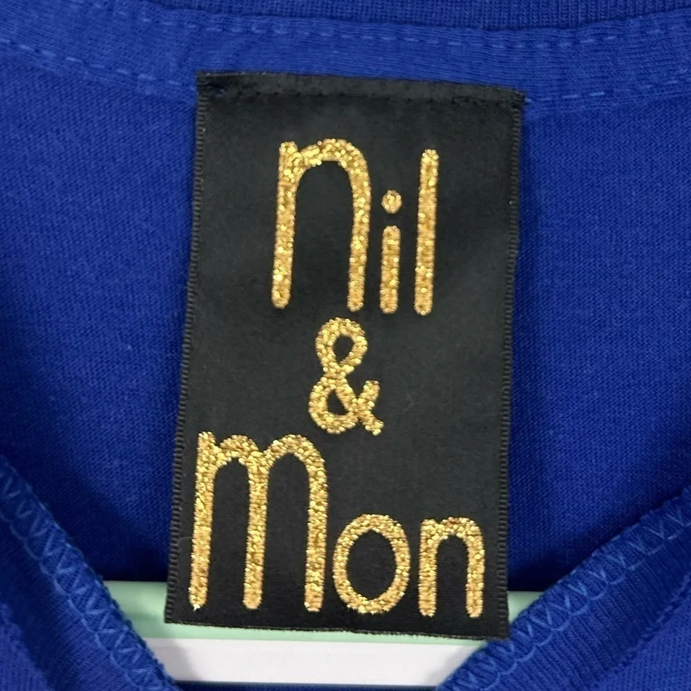 Nil & Mon Blue Eyes Appliqué T-Shirt